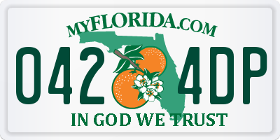 FL license plate 0424DP