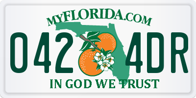 FL license plate 0424DR