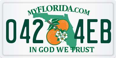 FL license plate 0424EB