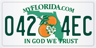FL license plate 0424EC
