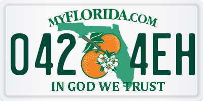 FL license plate 0424EH
