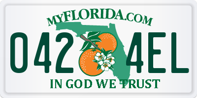 FL license plate 0424EL