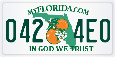 FL license plate 0424EO