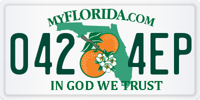FL license plate 0424EP