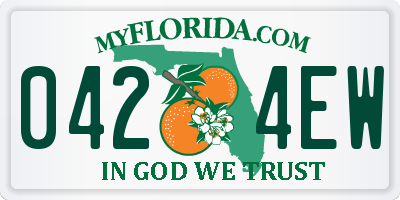 FL license plate 0424EW