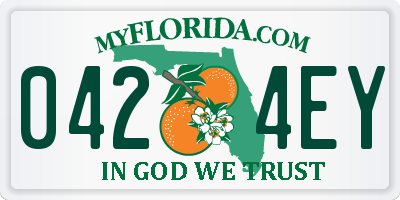 FL license plate 0424EY