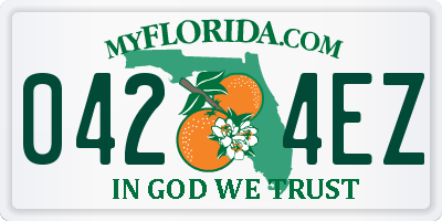 FL license plate 0424EZ