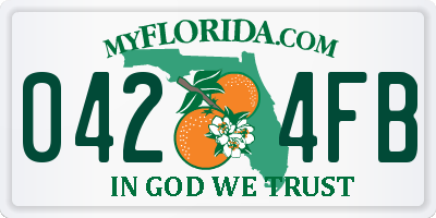 FL license plate 0424FB