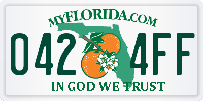 FL license plate 0424FF