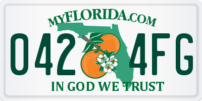 FL license plate 0424FG