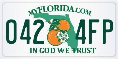 FL license plate 0424FP