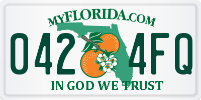 FL license plate 0424FQ
