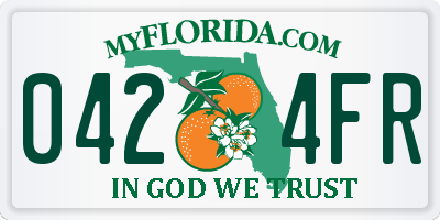 FL license plate 0424FR