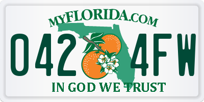 FL license plate 0424FW