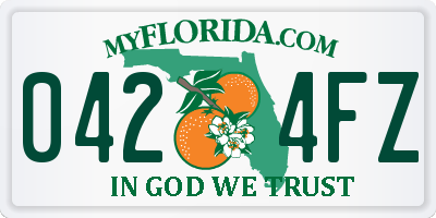 FL license plate 0424FZ