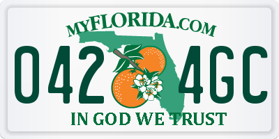 FL license plate 0424GC