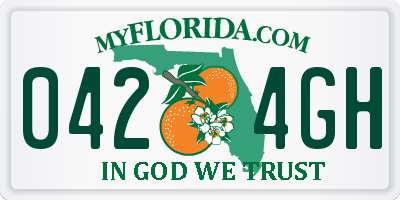 FL license plate 0424GH