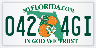 FL license plate 0424GI