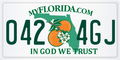 FL license plate 0424GJ