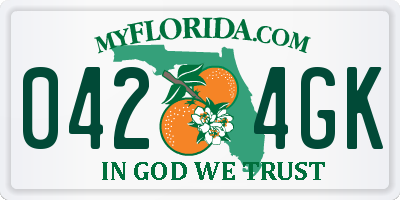 FL license plate 0424GK