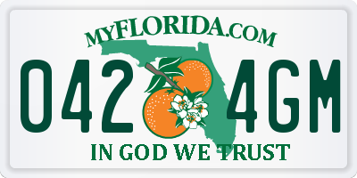 FL license plate 0424GM