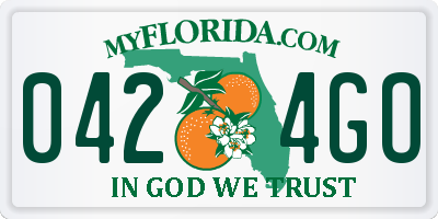 FL license plate 0424GO