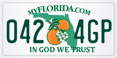 FL license plate 0424GP