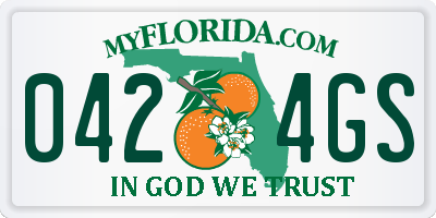 FL license plate 0424GS