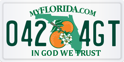 FL license plate 0424GT
