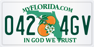 FL license plate 0424GV