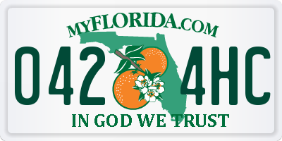 FL license plate 0424HC