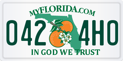 FL license plate 0424HO