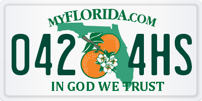 FL license plate 0424HS