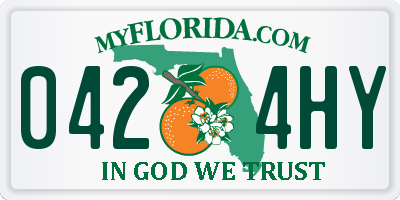 FL license plate 0424HY