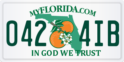 FL license plate 0424IB