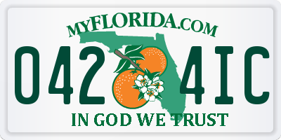 FL license plate 0424IC