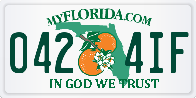 FL license plate 0424IF