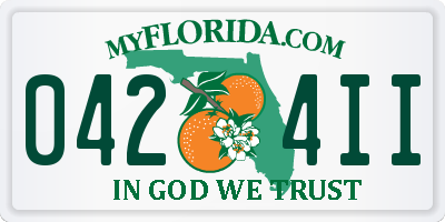 FL license plate 0424II