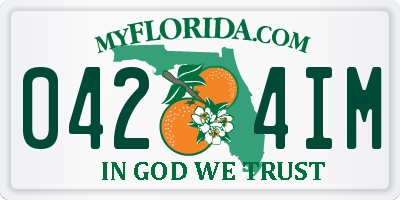FL license plate 0424IM