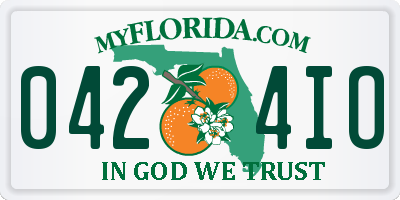 FL license plate 0424IO