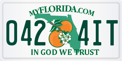 FL license plate 0424IT