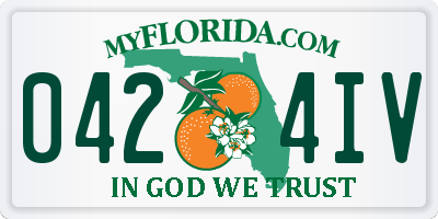 FL license plate 0424IV