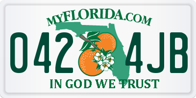 FL license plate 0424JB
