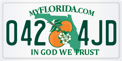 FL license plate 0424JD