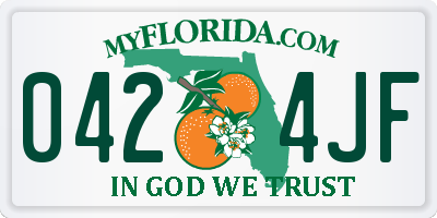 FL license plate 0424JF
