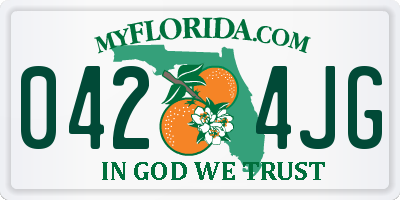 FL license plate 0424JG