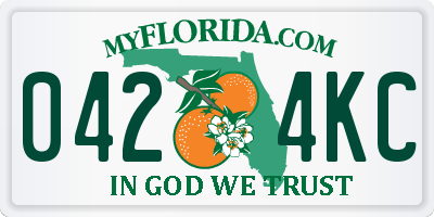 FL license plate 0424KC