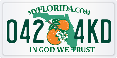 FL license plate 0424KD