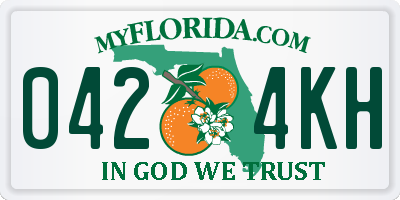 FL license plate 0424KH