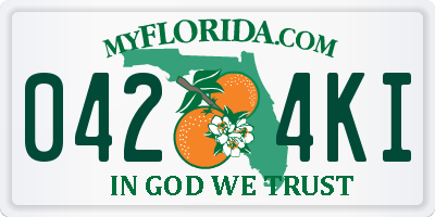 FL license plate 0424KI